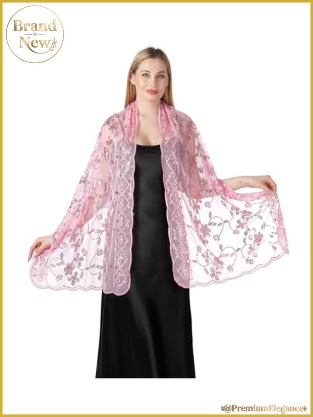 Sequin Shawl Wrap Fringe Evening Cape Scarf Wedding Party